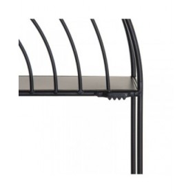 Scaffale 51 x 13 x 76,5 cm Nero Metallo
