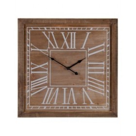 Orologio da Parete Naturale Legno di abete 60 x 5 x 60 cm