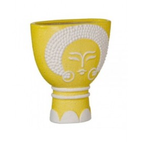 Vaso 19 x 9 x 22 cm Ceramica Giallo
