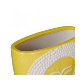 Vaso 19 x 9 x 22 cm Ceramica Giallo