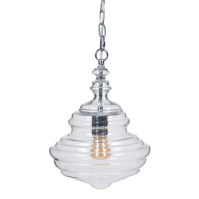 Lampadario 28 x 28 x 36 cm Cristallo Metallo Argento