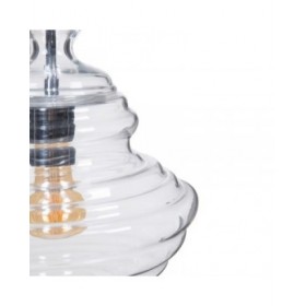 Lampadario 28 x 28 x 36 cm Cristallo Metallo Argento