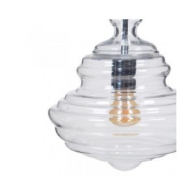 Lampadario 28 x 28 x 36 cm Cristallo Metallo Argento