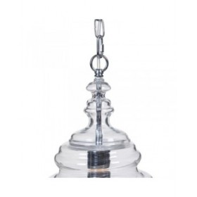 Lampadario 28 x 28 x 36 cm Cristallo Metallo Argento