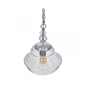 Lampadario 28 x 28 x 36 cm Cristallo Metallo Argento