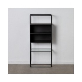 Scaffale BRICK 55 x 30 x 132 cm Cristallo Nero Metallo