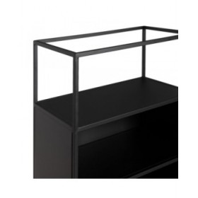 Scaffale BRICK 55 x 30 x 132 cm Cristallo Nero Metallo