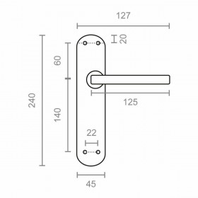 Set di Maniglie EDM 85434 606 24 x 4,5 cm