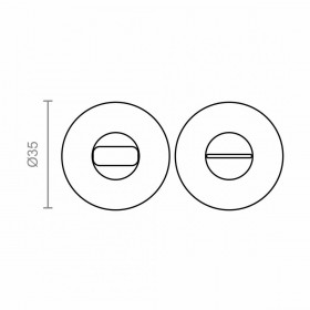 Serratura maniglia EDM 85445 707 Alluminio Ø 35 mm