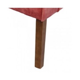 Poltrona 77 x 64 x 88 cm Tessuto Sintetico Legno Rosso Scuro