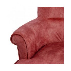 Poltrona 77 x 64 x 88 cm Tessuto Sintetico Legno Rosso Scuro