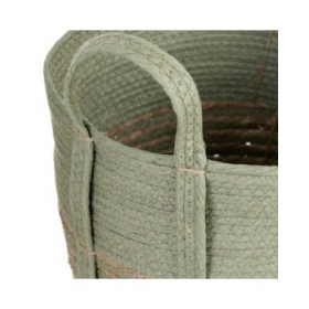 Set di Cesti 42 x 42 x 48 cm Menta Fibra naturale (3 Pezzi)