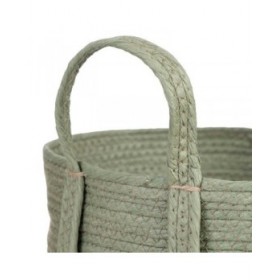 Set di Cesti 42 x 42 x 48 cm Menta Fibra naturale (3 Pezzi)