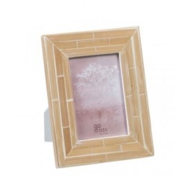 Portafoto Beige Bambù Legno MDF 17 x 1 x 22 cm