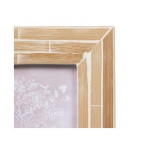 Portafoto Beige Bambù Legno MDF 17 x 1 x 22 cm