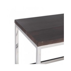 Tavolino da Caffè 152 x 38,5 x 38,5 cm Metallo Legno 3 Unità