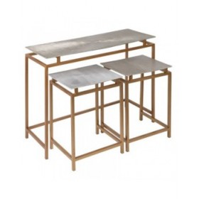 Set di mobili Dorato Argentato 109 x 38,1 x 78,7 cm