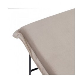 Puff Tessuto Sintetico Beige Metallo 40 x 40 x 35 cm