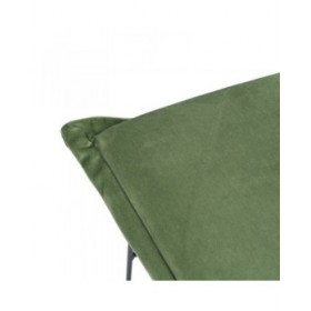 Puff Tessuto Sintetico Metallo 40 x 40 x 35 cm Verde Chiaro