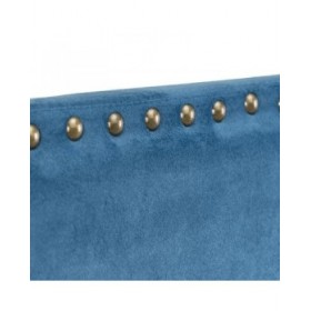 Testiera del Letto 160 x 6 x 60 cm Tessuto Sintetico Azzurro