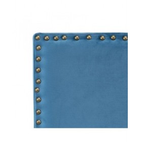 Testiera del Letto 160 x 6 x 60 cm Tessuto Sintetico Azzurro