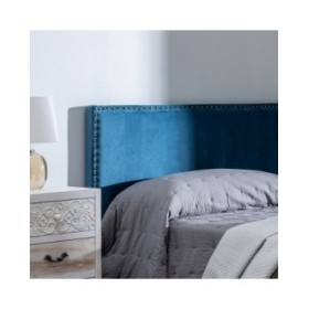 Testiera del Letto 160 x 6 x 60 cm Tessuto Sintetico Azzurro