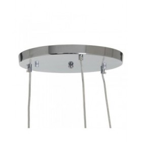 Lampadario Cristallo Grigio Metallo 33 x 33 x 50 cm