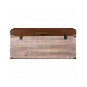 Cassapanca Alexandra House Living Marrone Poliuretano Legno MDF 40 x 38 x 80 cm