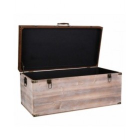 Cassapanca Alexandra House Living Marrone Poliuretano Legno MDF 40 x 38 x 80 cm