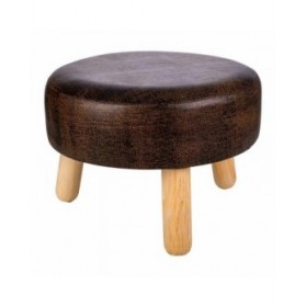 Sgabello Alexandra House Living Marrone Poliuretano Legno MDF 40 x 29 x 40 cm