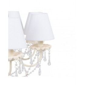 Lampadario 65 x 65 x 107 cm Beige Metallo Ø 15 cm Classico
