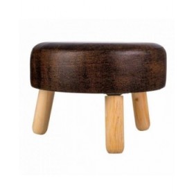 Sgabello Alexandra House Living Marrone Poliuretano Legno MDF 40 x 29 x 40 cm