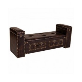 Panca Alexandra House Living Nero Poliuretano Legno MDF 40 x 52 x 130 cm