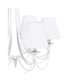 Lampadario 53 x 53 x 112 cm Metallo Bianco Ø 15 cm Classico