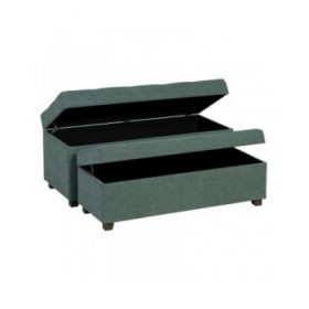 Baule 102 x 41 x 43 cm Tessuto Sintetico Legno