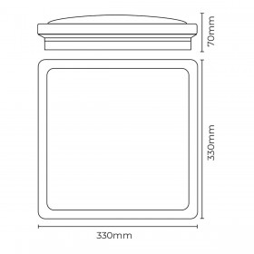 Applique Plafoniera LED EDM 32542 F 18 W 1820 Lm Quadrato Superficie (6400 K)