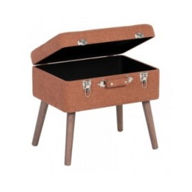 Baule 50 x 35 x 45 cm Tessuto Sintetico Legno