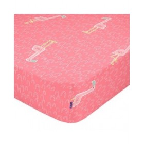 Lenzuolo con angoli HappyFriday MOSHI MOSHI Multicolore 60 x 120 x 14 cm Fenicottero rosa