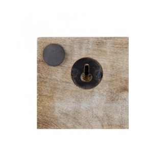 Appendiabiti da parete 30,5 x 8 x 16 cm Metallo Legno