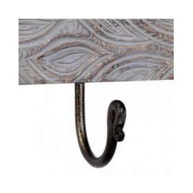 Appendiabiti da parete 45,5 x 7 x 15,5 cm Metallo Legno