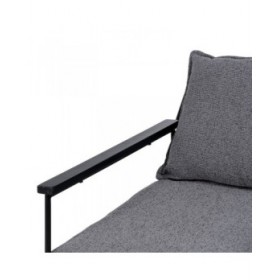 Poltrona 69 x 79 x 82 cm Tessuto Sintetico Grigio Metallo