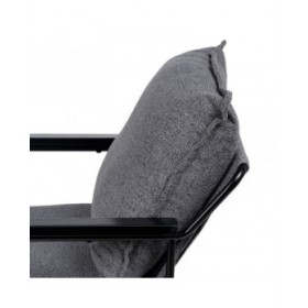 Poltrona 69 x 79 x 82 cm Tessuto Sintetico Grigio Metallo