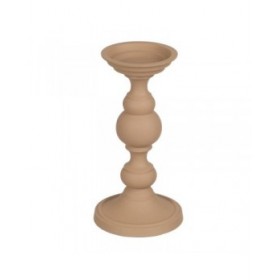 Portacandele 15 x 15 x 28 cm Beige Alluminio