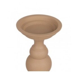 Portacandele 15 x 15 x 28 cm Beige Alluminio