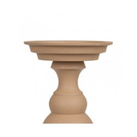 Portacandele 15 x 15 x 28 cm Beige Alluminio