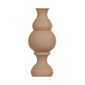 Portacandele 15 x 15 x 28 cm Beige Alluminio