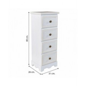Cassettiera Alexandra House Living Legno MDF 26 x 80 x 31 cm
