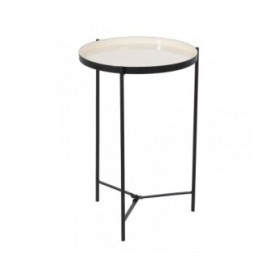 Tavolo aggiuntivo 40,5 x 40,5 x 60,5 cm Nero Crema Ferro