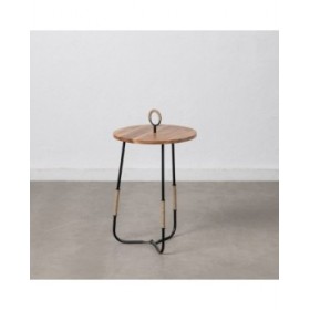 Tavolo aggiuntivo 40,5 x 40,5 x 66 cm Naturale Nero Legno Ferro