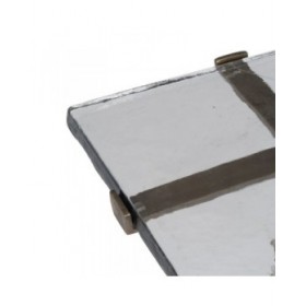Tavolo aggiuntivo 41 x 31,5 x 49 cm Cristallo Dorato Metallo